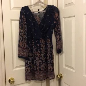 Long sleeve light weight a line dress size L